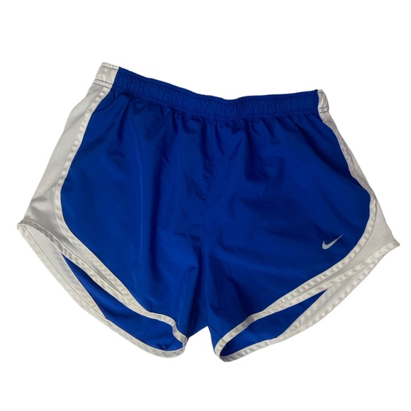 Nike Pants - Nike Tempo blue white side panel running shorts brief lined size medium